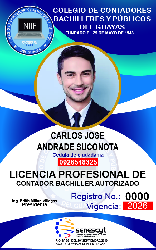 Licencia Contador Bachiller Autorizado